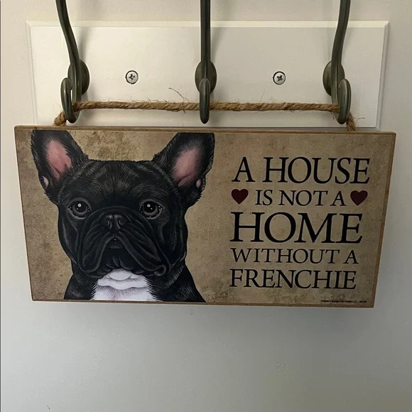French Bulldog Wall Sign - Black and Brown - Picture 1 of 1